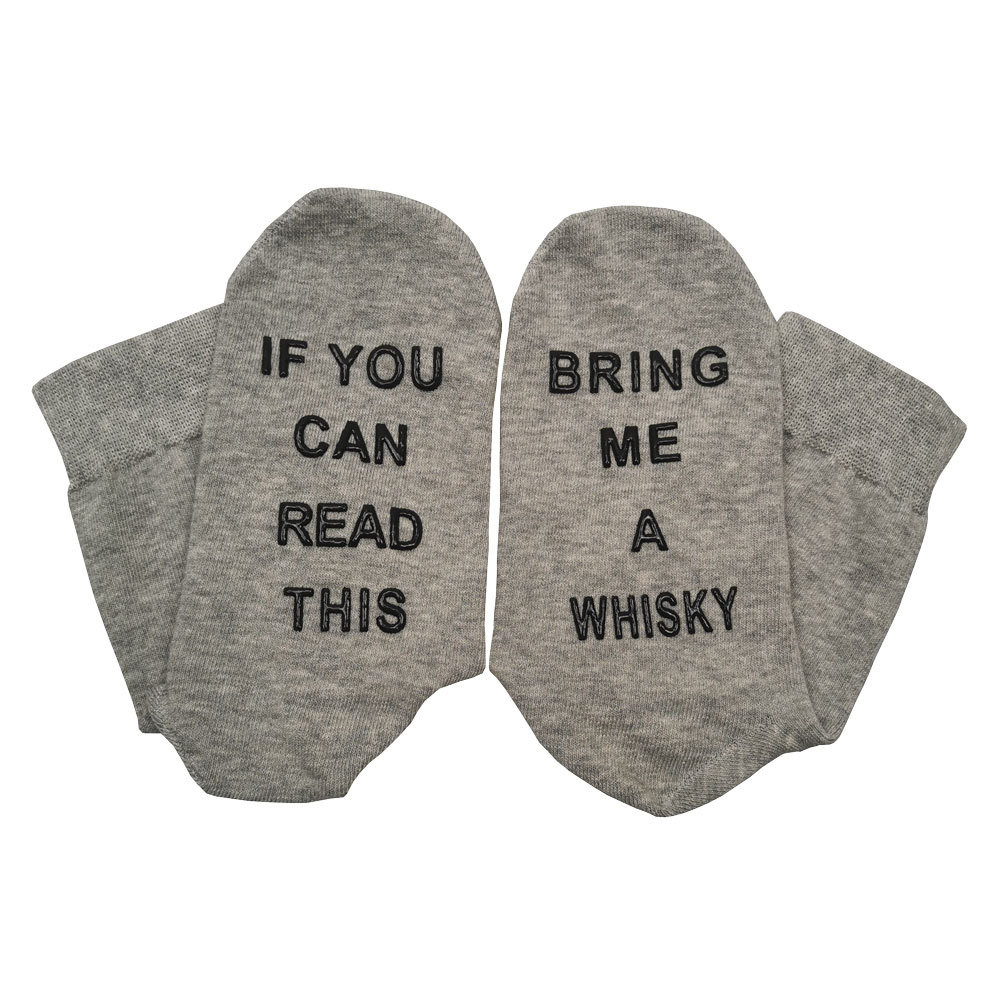 IF YOU CAN READ THIS BRING ME A WHISKY Socks Dispensing Whiskey Novelty Socks